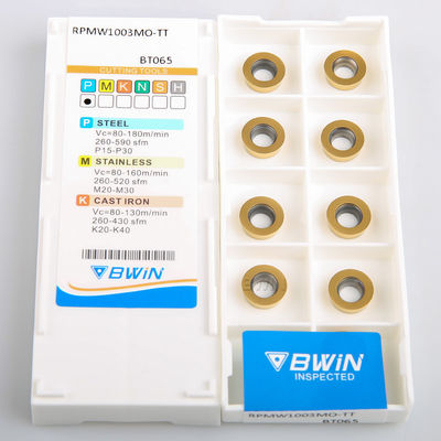 Utensili Tornitura CNC 10 Inserti In Metallo Duro Per Tornio - Modelli RPMT1204, RPMW1003, RPMT10T3MO Per Lavorazioni Di Precisione Inserti Cnc Per Tornitura