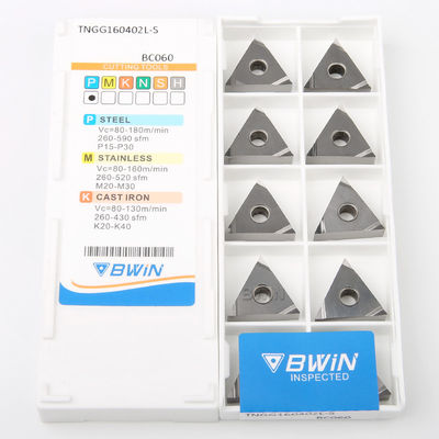 Tngg 160402 Triangle Carbide Inserts Steel Ceramic Inserts For Turning