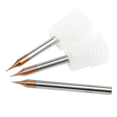 HRC55 2F Micro Diameter Ball Nose End Mill Ball Nose Milling Cutter Cooper Coating