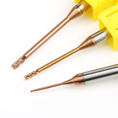 High Precision HRC55 Copper Coated Deep Groove Endmills 2 Flutes Deep Groove Flat End Mills