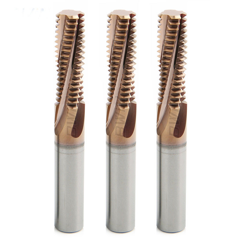 UNC Full Teeth Carbide Thread End Mill 1/4 27 NPT Sprial Thread Milling Cutter