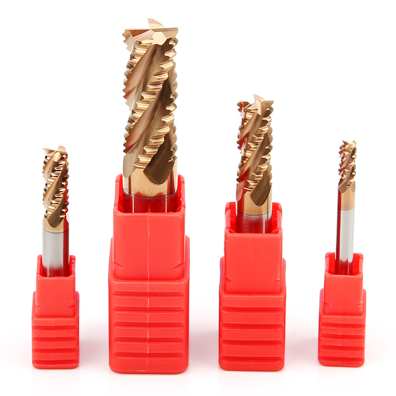 CNC Carbide Milling Cutter Tool HRC55 4 Flutes Roughing End Mill For ...